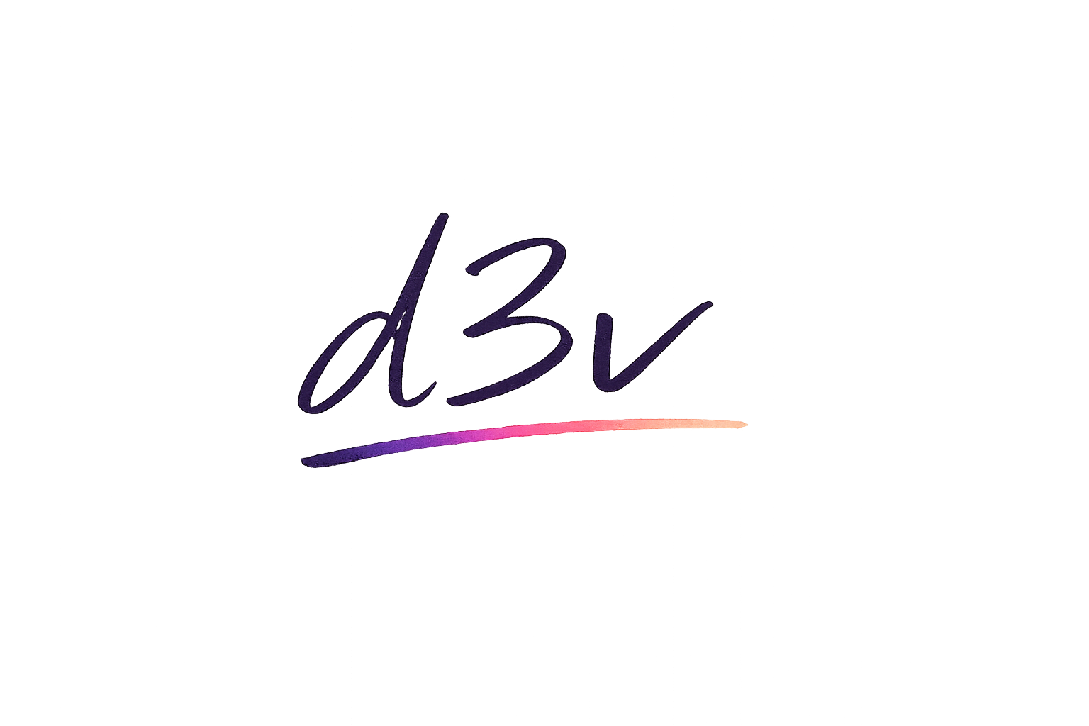 D3V studio mark, hand-drawn